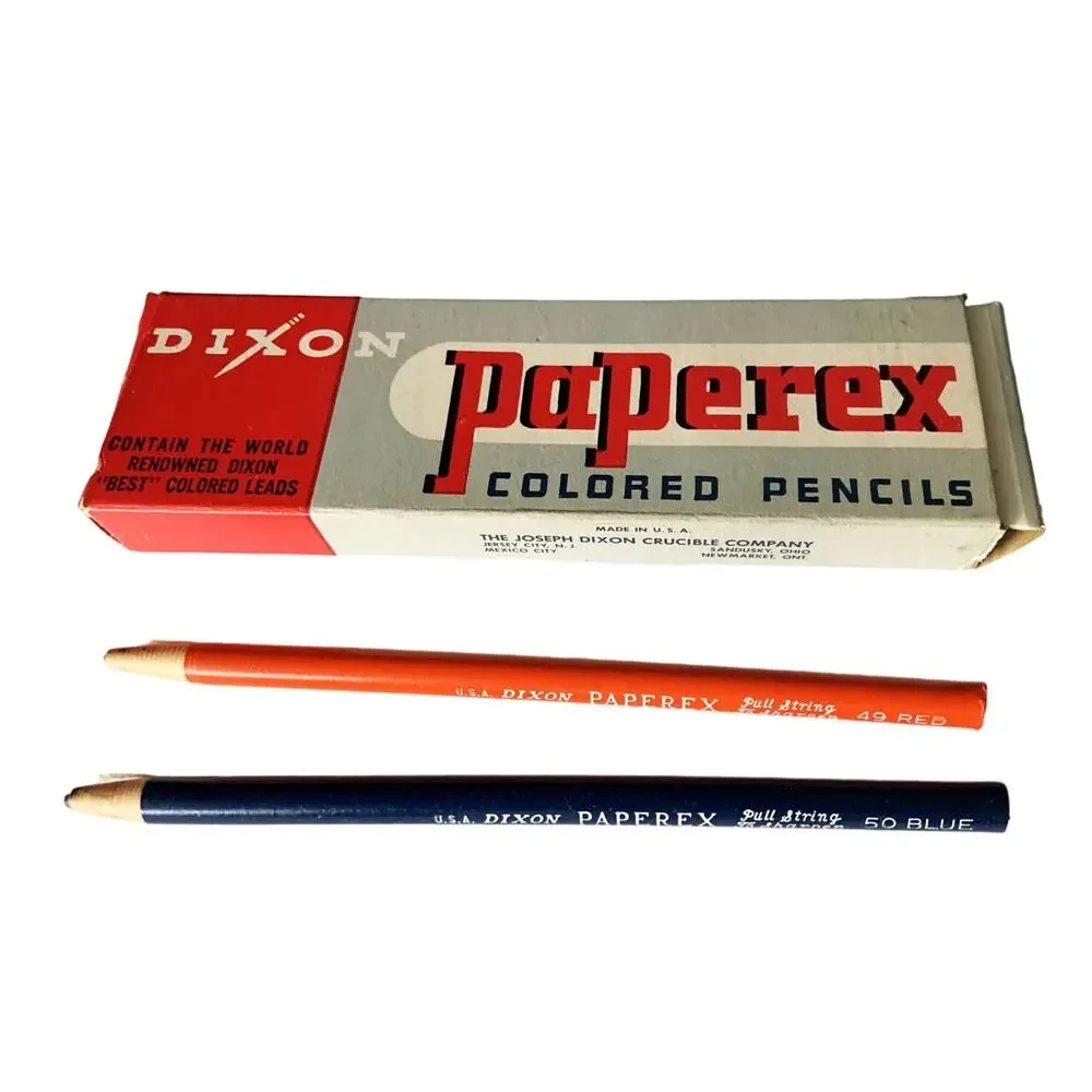 Paperex Colored Pencils 8 Red Pencils and 4 Blue String Sharpen